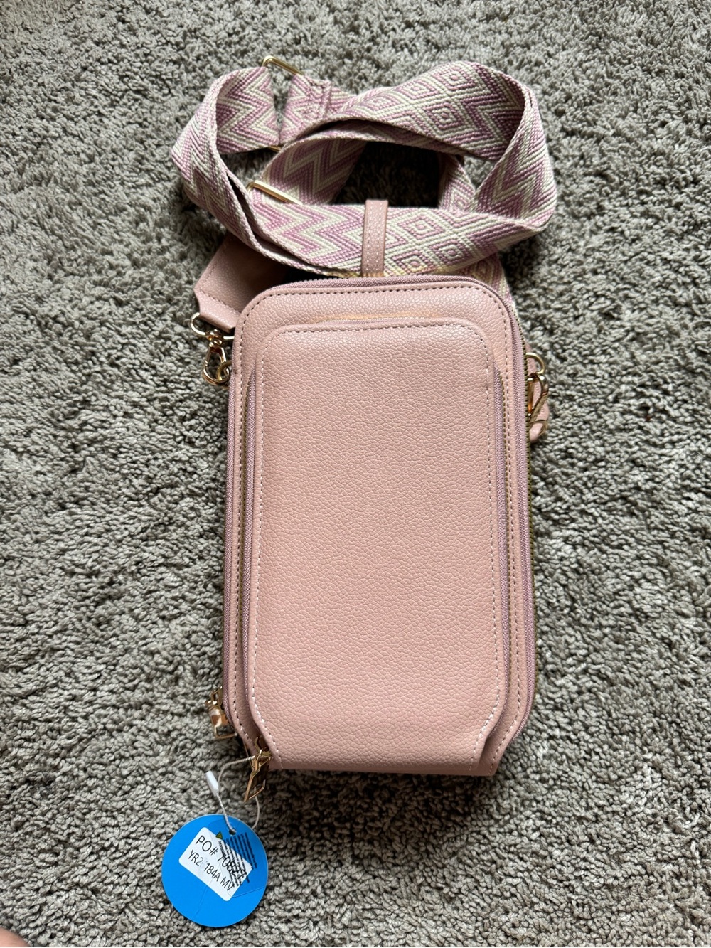 Women’s Crossbody Phone Bag in Dusty Pink